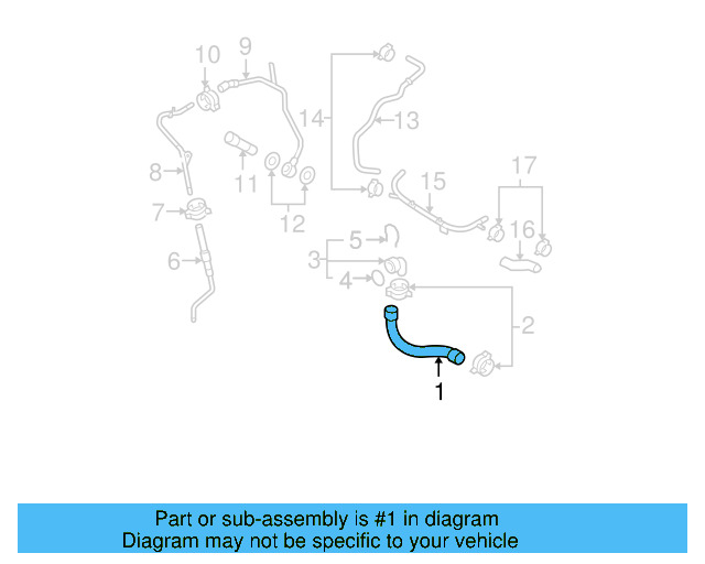 Lower Hose 1K0-122-051-GL - View 7