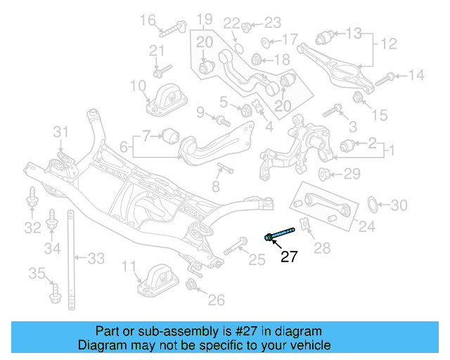 Tie Rod Assembly Mount Bolt N-102-112-02 - View 7