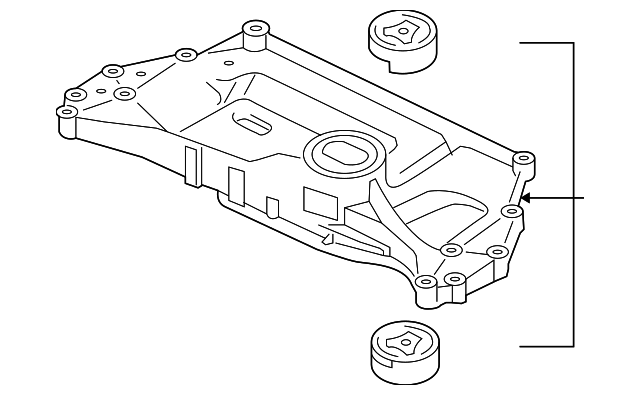 Engine Cradle 1K0-199-313-AL - View 25