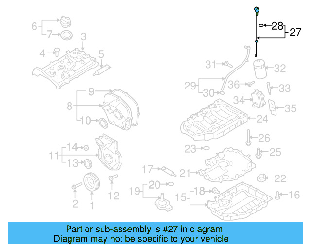 Engine Oil Dipstick 06J-115-611-L - View 12