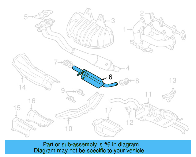 Front Muffler 1J0-253-209-N - View 23
