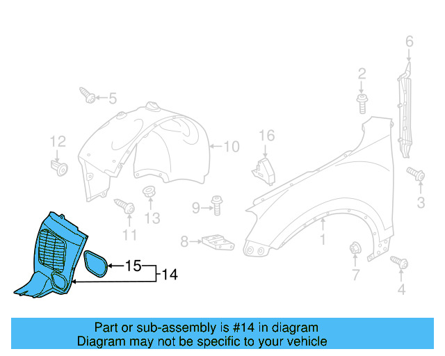 Quarter Panel Splash Shield Nut N-907-579-01 - View 128