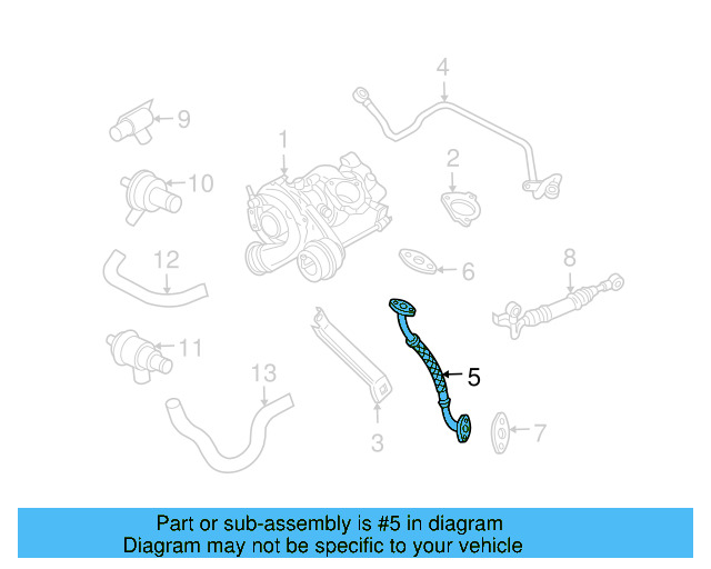 Turbocharger Oil Line 06A-145-778-D