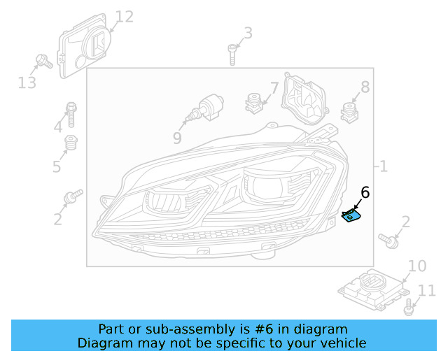 Headlamp Assembly U WHT-006-406 - View 6