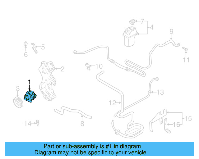 Power Steering Pump 1J0-422-154-H - View 4