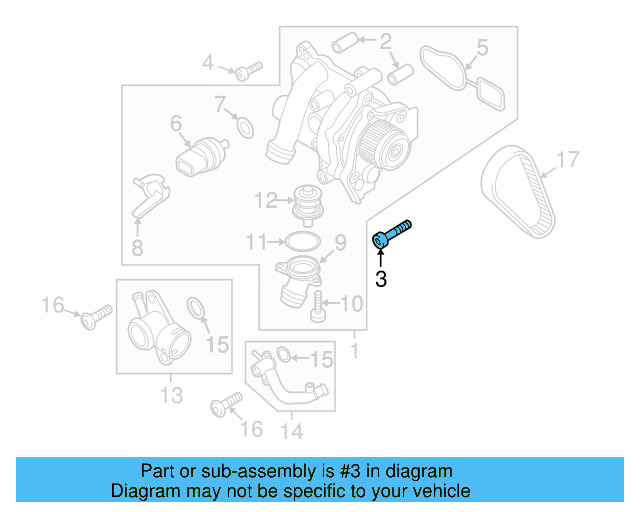 Water Pump Assembly Mount Bolt N-104-707-05 - View 7