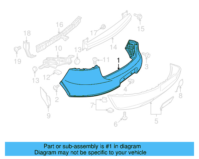 Bumper Cover (Unpainted) 1k6807417cgru - View 3