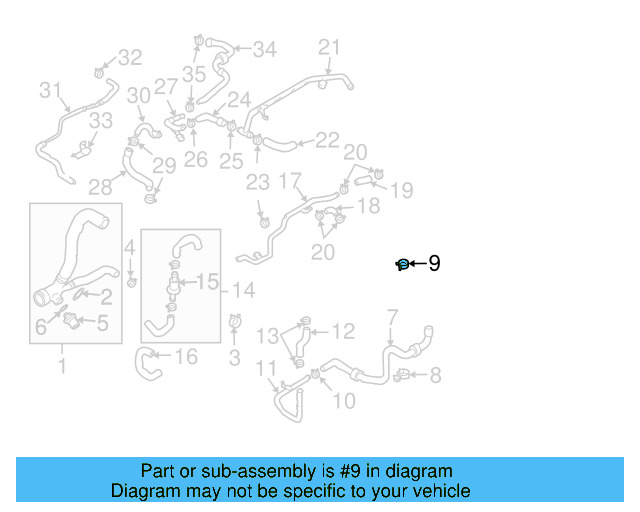 Radiator Coolant Hose 7L6-121-058-F - View 13