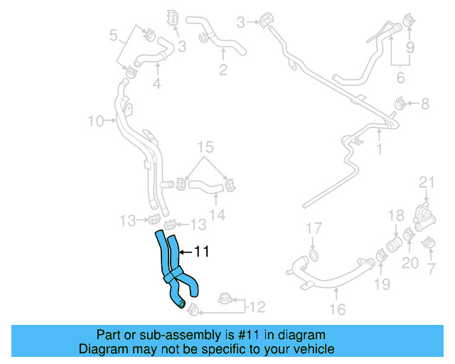 Engine Coolant Hose 3C0-122-063-M - View 21