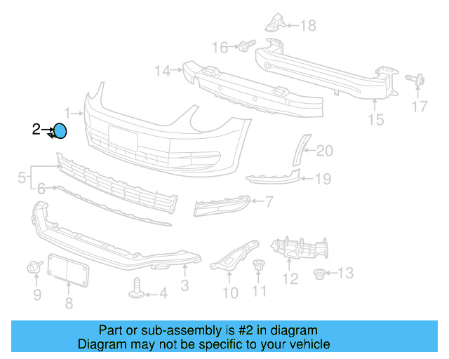 Tow Eye Cap (Unpainted) 5c5807241bgru - View 5