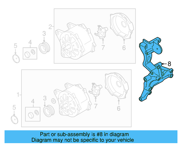Alternator Bracket 03H-260-089-G - View 4