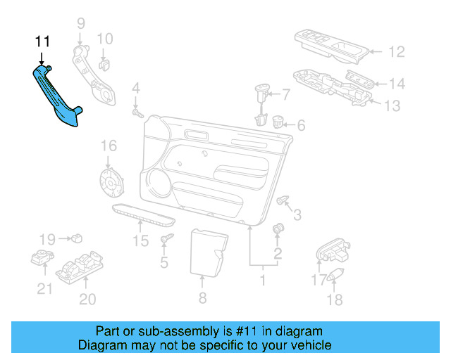 Interior Door Pull Handle 1J0-867-171-B-FEQ - View 12