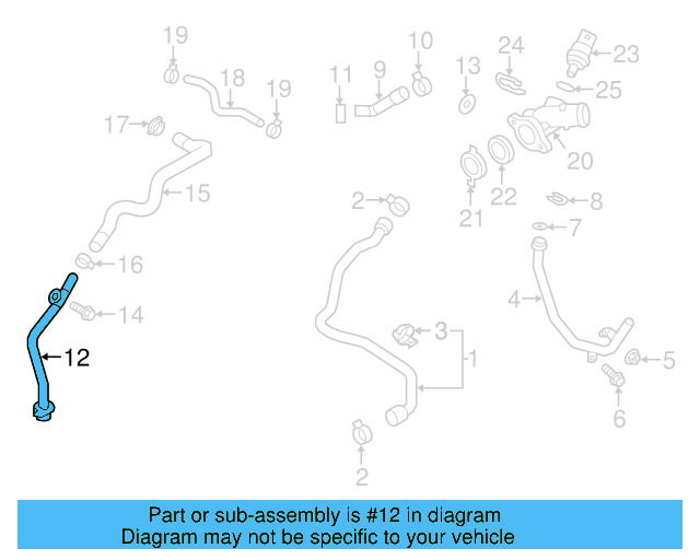 Water Inlet Pipe 07K-121-065-P - View 21