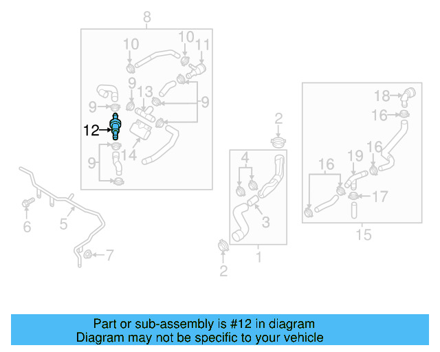 Thermostat 1K0-121-113-A - View 11