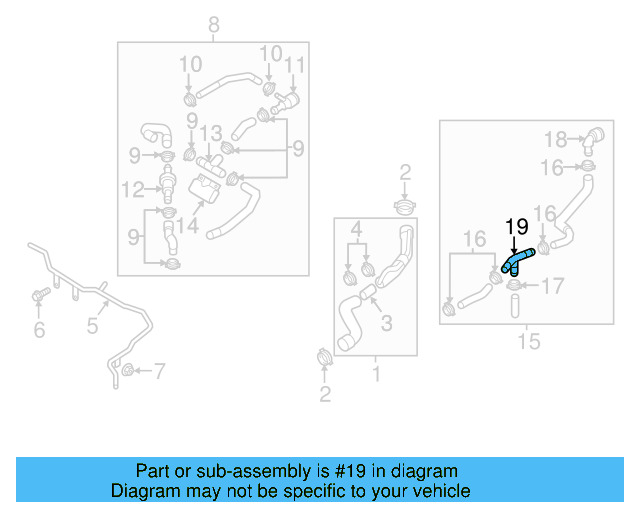 Cooling System Bypass Line Adapter 1K0-121-087-N - View 5