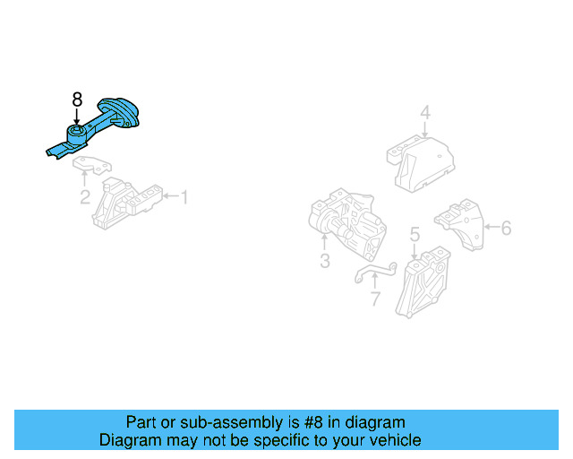 Rear Support 1J0-199-851-R - View 25