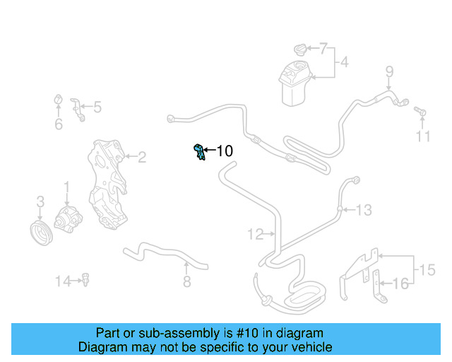 Pressure Hose Bracket 1C0-121-120 - View 3