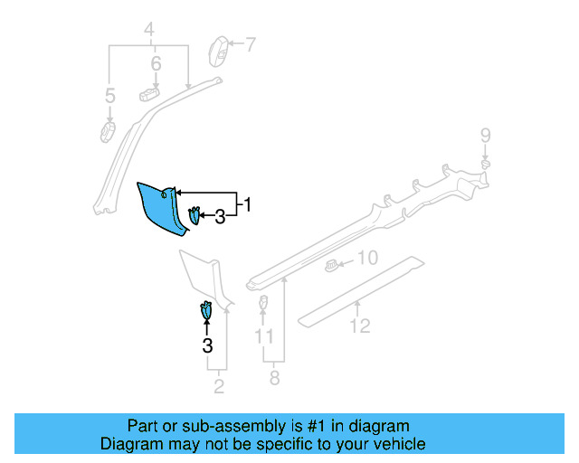 Cowl Trim 1J1-863-484-G-B41 - View 7
