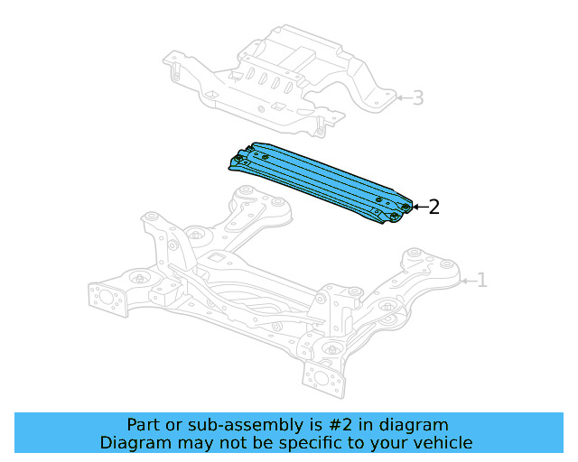 Cross Bar 1EA-199-599-B - View 2