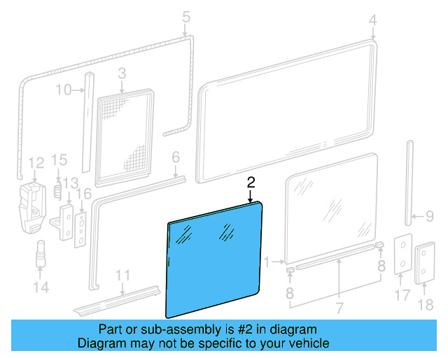 Rear Glass 723-845-331-E