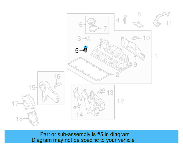 Valve Cover Bolt 06B-103-831-J - View 4