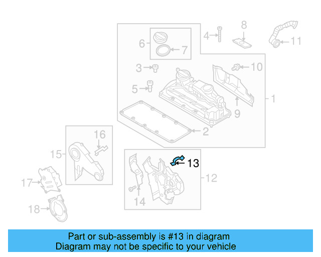 Inner Timing Cover Retainer Clip 026-109-150-A - View 39