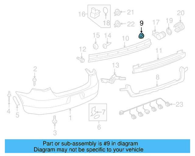 Bumper Cover Support Rail Nut N-910-189-01 - View 37
