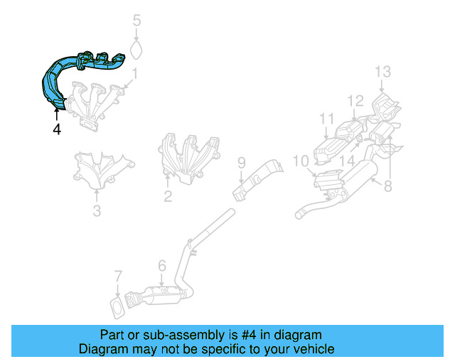 Cross Over Pipe 7B0-253-301 - View 3