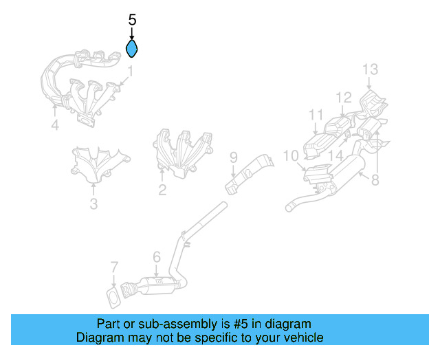 Cross Over Pipe Gasket 7B0-253-315 - View 3