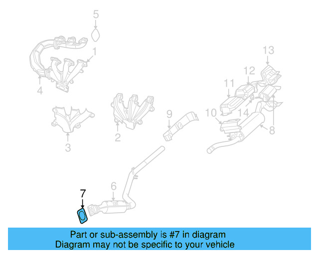 Converter & Pipe Gasket 7B0-253-115-B - View 3