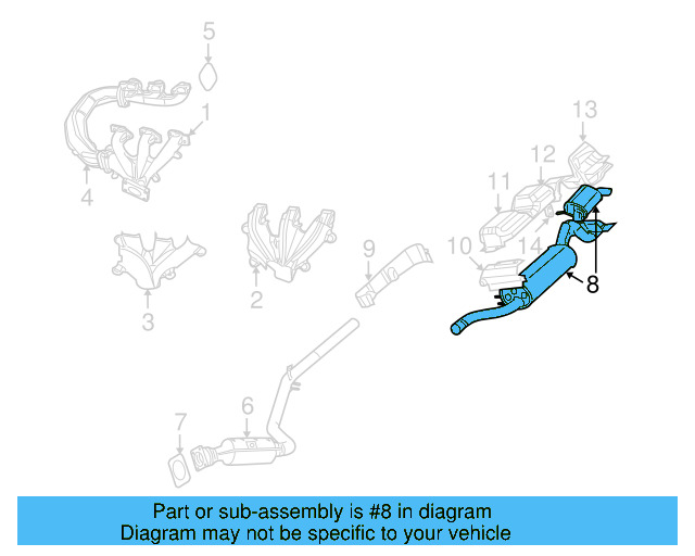 Muffler & Pipe 7B0-253-609-D - View 4