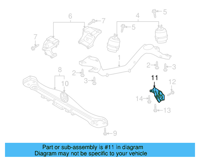 Trans Mount Bracket 7L0-399-649-D - View 5