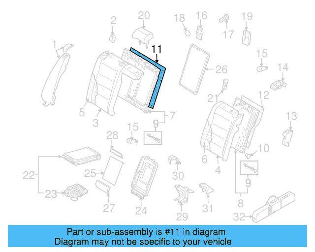 Seat Back Panel 1K9-885-754-A-4ES