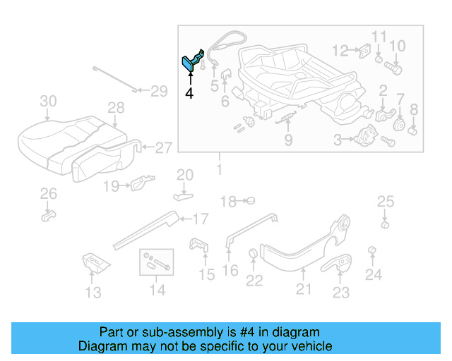 Seat Track Adjust Handle 1J0-881-253-E-B41 - View 12