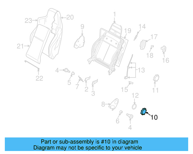 Seat Track Adjust Handle 1J0-881-254-E-B41 - View 9