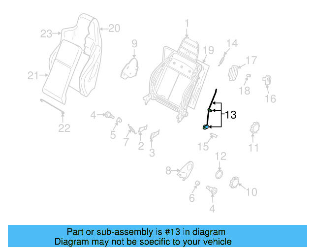 Recline Knob 1J0-881-671-H-9B9 - View 116