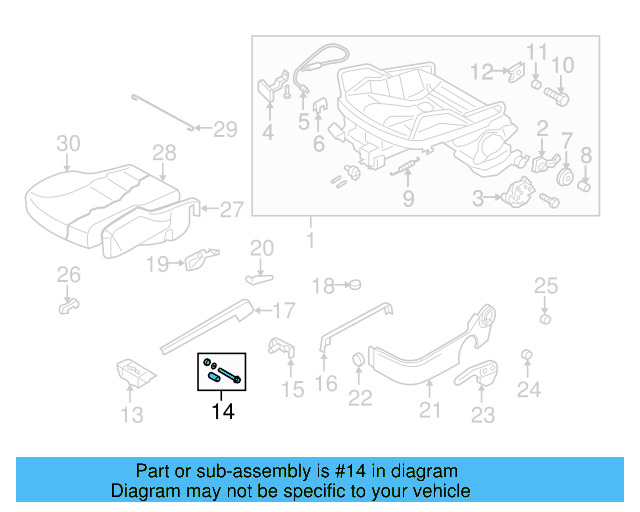 Seat Track Adjust Handle 1J0-881-253-E-B41 - View 13