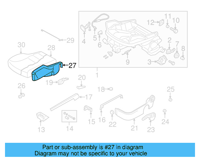 Seat Cushion Pad 1J0-881-378-A - View 3