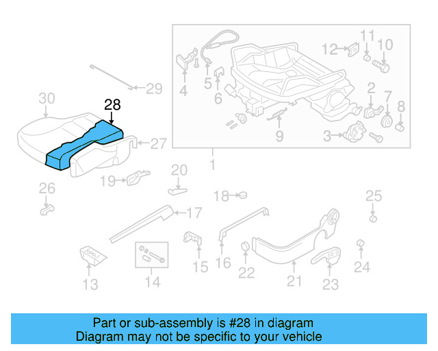 Seat Cushion Pad 1J0-881-375-AN - View 3