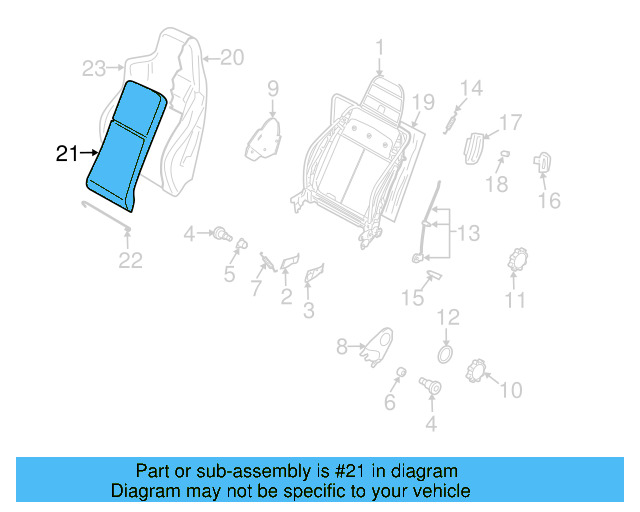 Recline Cover 1J3-881-479-C-B41 - View 7