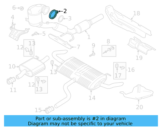 Converter & Pipe Clamp 5Q0-253-725-G - View 13