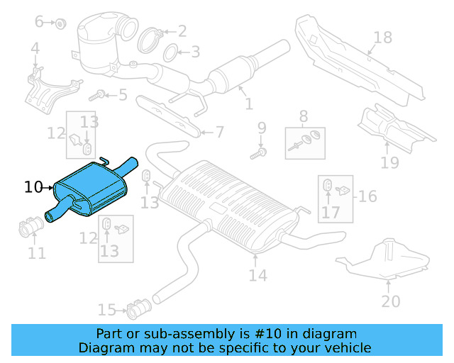 Muffler 3QF-253-409-G - View 8