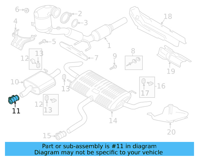 Muffler & Pipe Clamp 1K0-253-141-AA - View 6