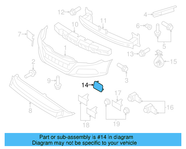 Cap (Unpainted) 3c8955110gru - View 3