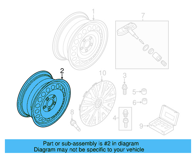 Spare Wheel 1K0-601-027-CB-03C - View 13