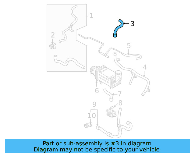 Water Return Tube 5QM-121-109 - View 3
