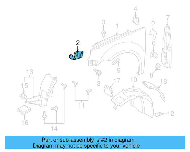 Fender Front Support 1Q0-821-135-B - View 7