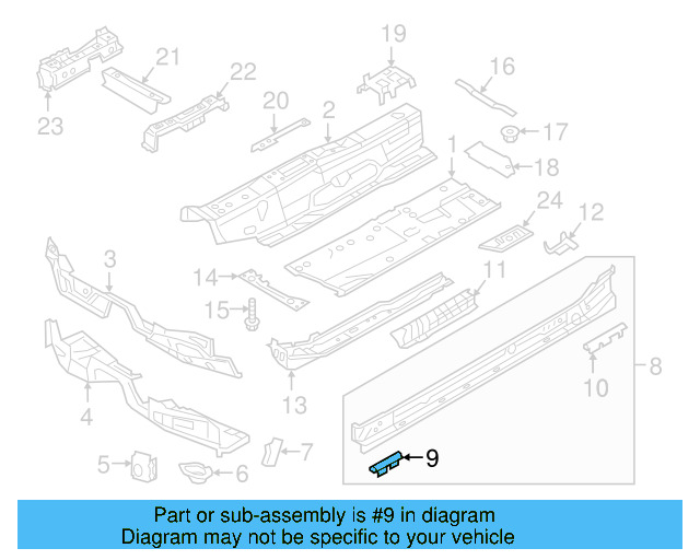 Sill Reinforcement 5Q0-802-307 - View 11