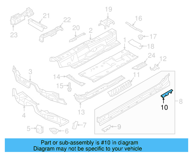 Sill Reinforcement 5Q0-804-244-A - View 8