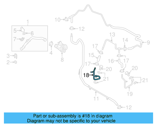 Water Pipe 059-121-398-E - View 7